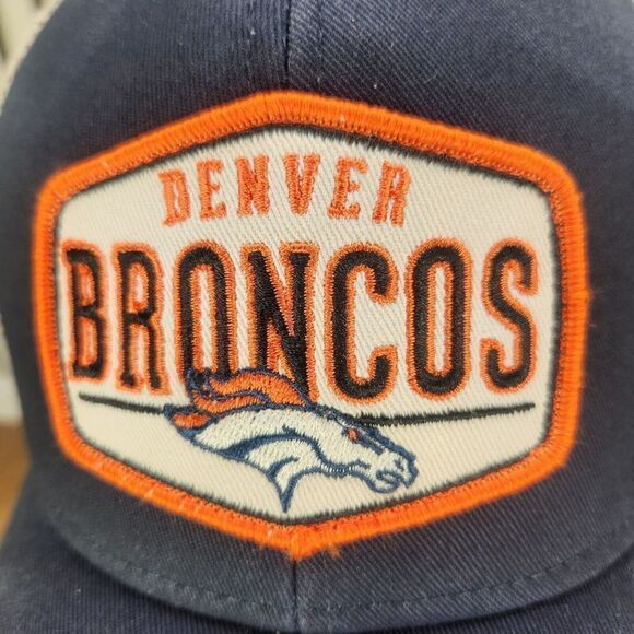 '47 Denver Broncos Hat Cap Snapback Trucker Patch Blue Orange Mens NFL Football - Picture 3 of 10
